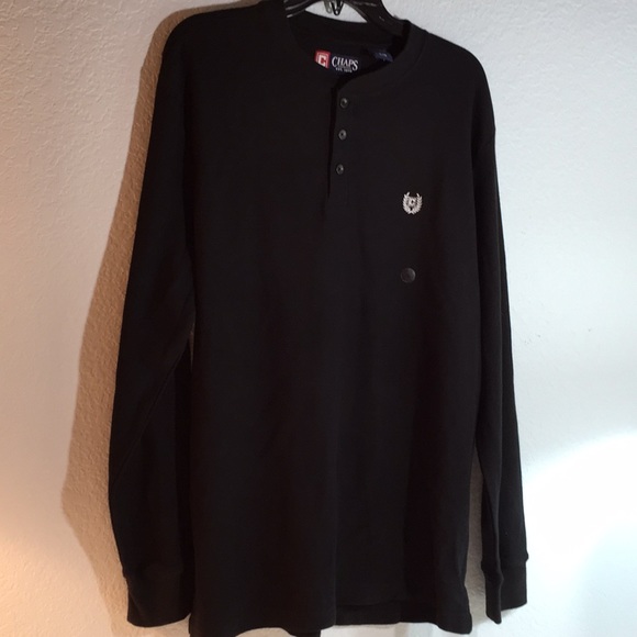 CHAPS black knit pullover long sleeve, large, NWOT - Picture 3 of 7
